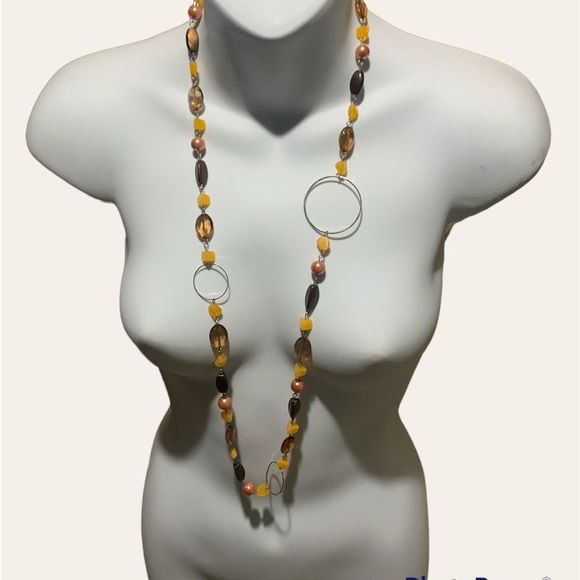 Retro Amber Bead Necklace - Picture 1 of 5